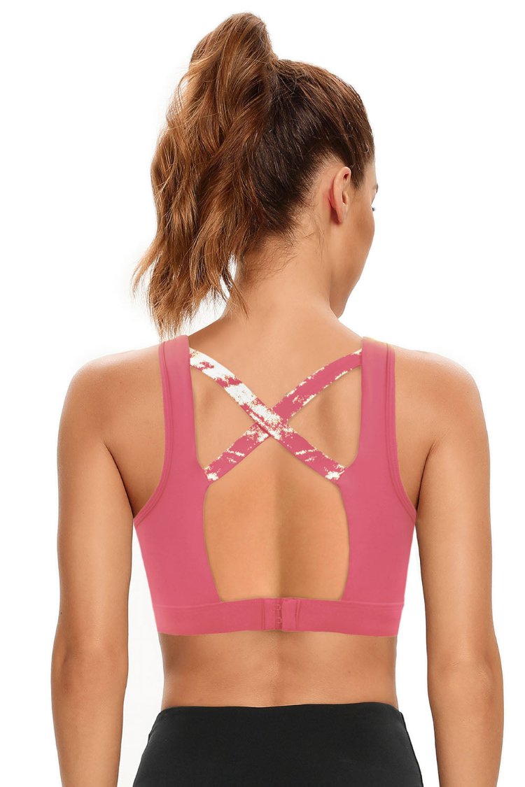 Double-sided Printing Stitching Sport Bra Yoga Bra