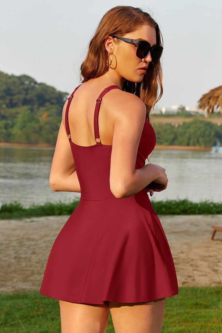 Mesh Crossover One Piece Swimwear