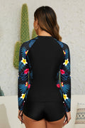 Women's 3 Piece Rash Guard Long Sleeve Bathing Suits