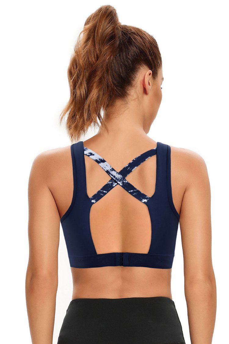 Double-sided Printing Stitching Sport Bra Yoga Bra