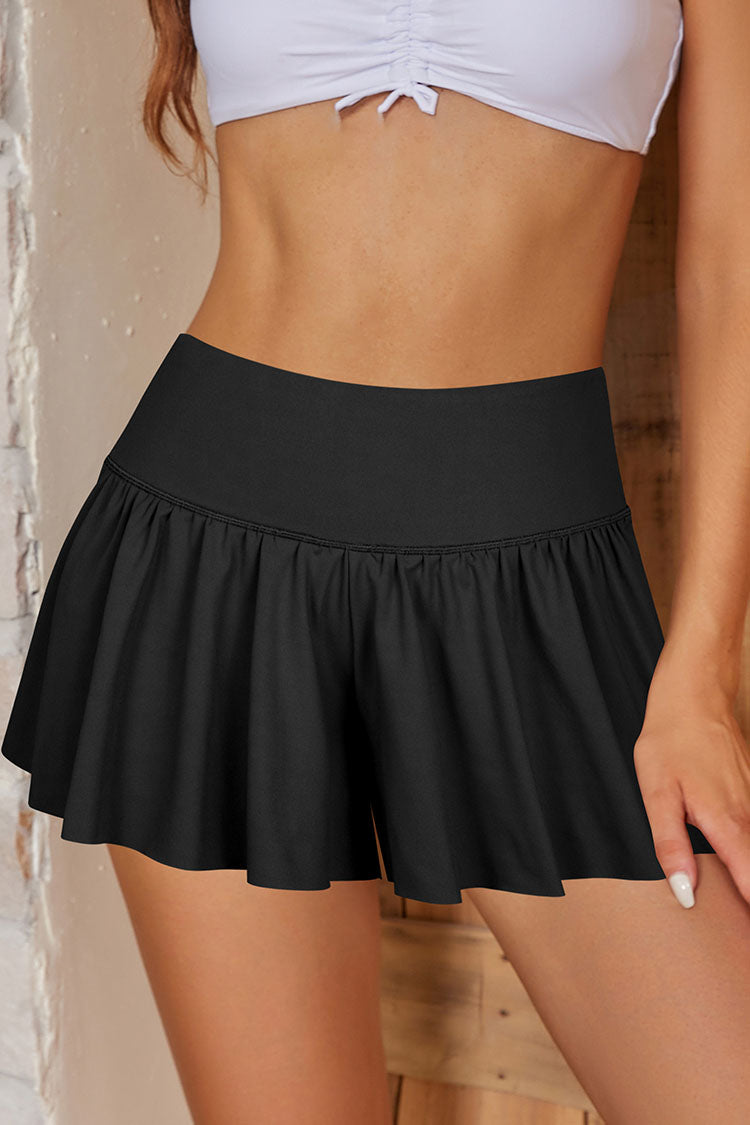 Skirted with Shorts Ruffled Swimsuit Bottom