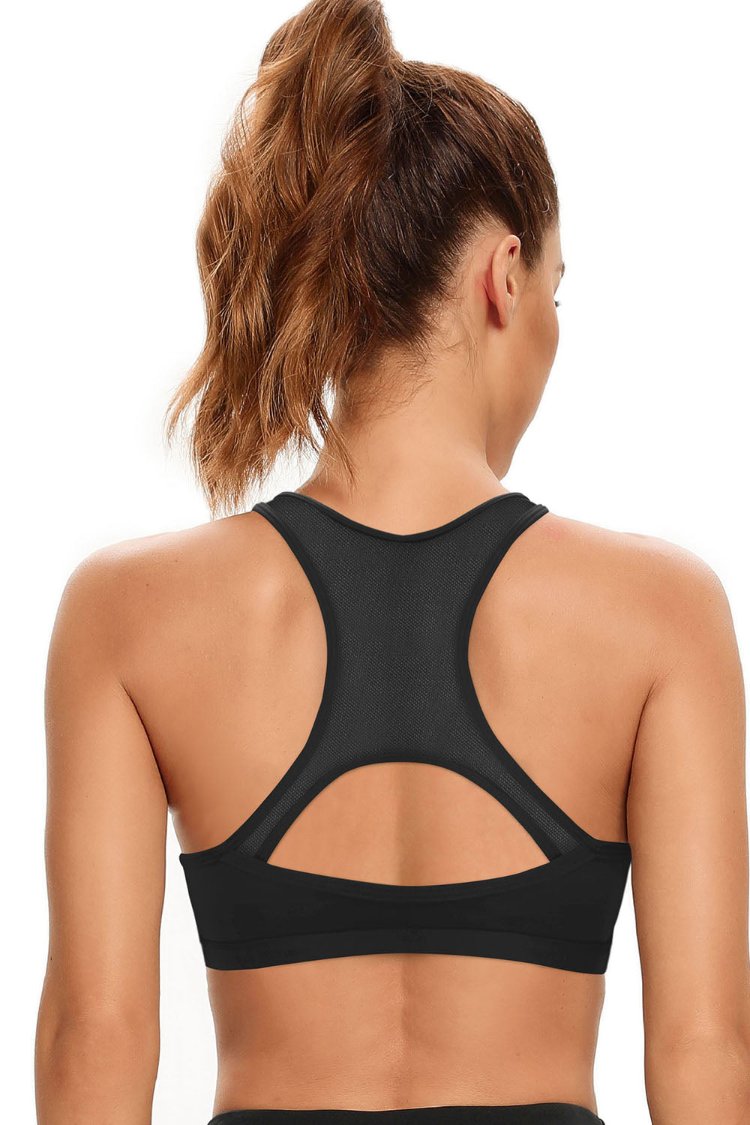 Double-sided Splicing Mesh Yoga Sports Bra