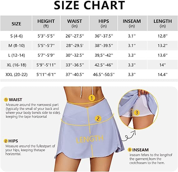 SHEKINI Women's High Waisted Swim Skirt Pleated Swimdress Liner with Pockets Swimsuits Bottoms