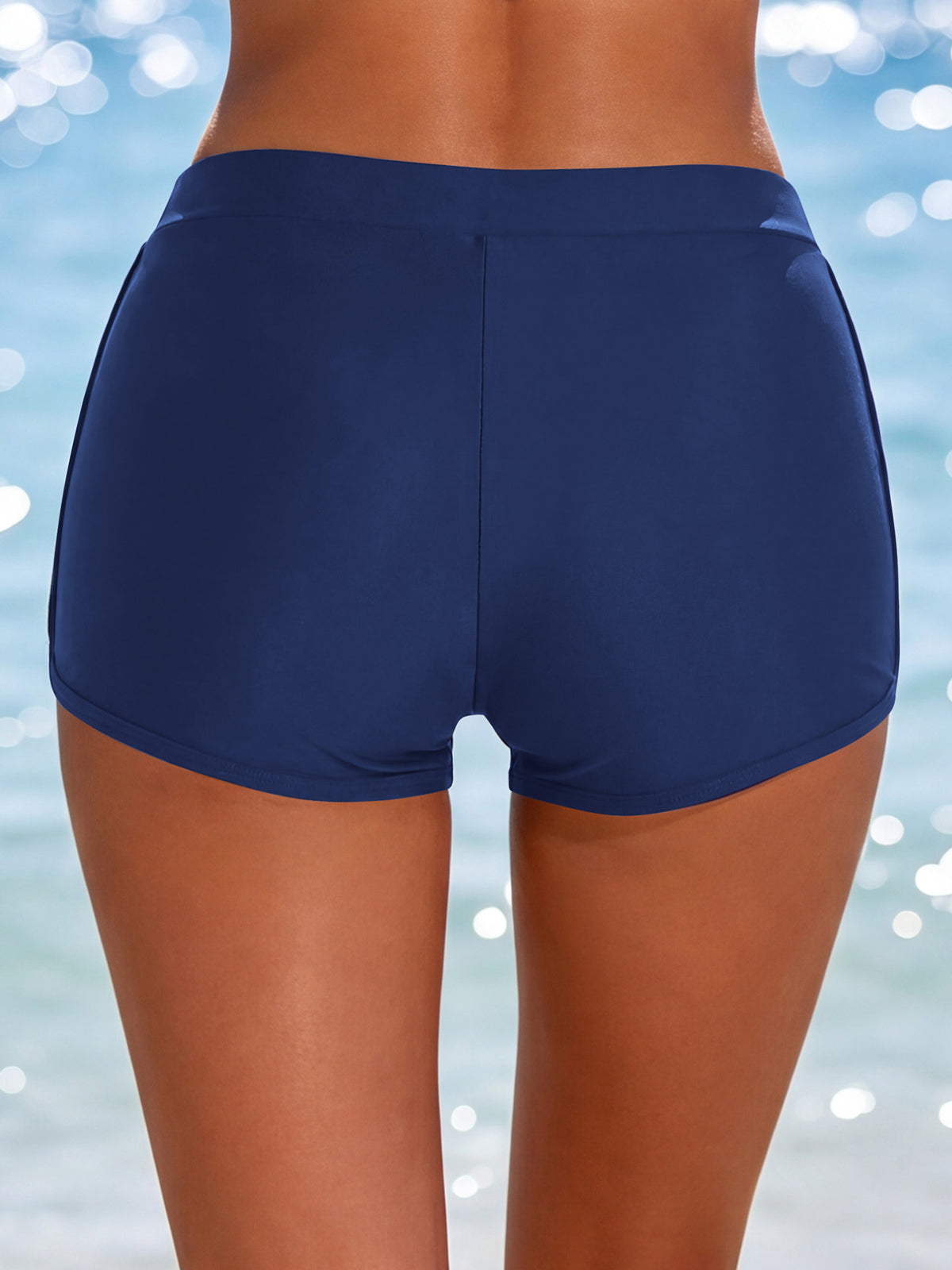 Women's Period Swim Shorts High Waisted Boxer Swim Bottoms
