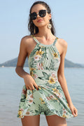 High Neck Ruched Swim Dresses For Women