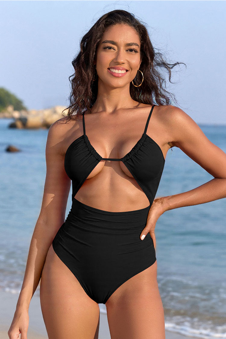 Cut Out Women Tummy Control One Piece Swimsuit