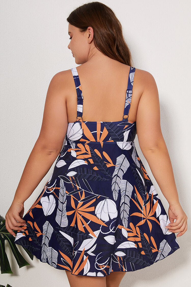 Women's Plus Size One Piece Swimsuit Swim Dress with Shorts