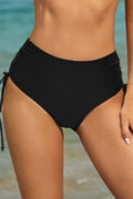 Ruched High Waisted Bikini Bottom