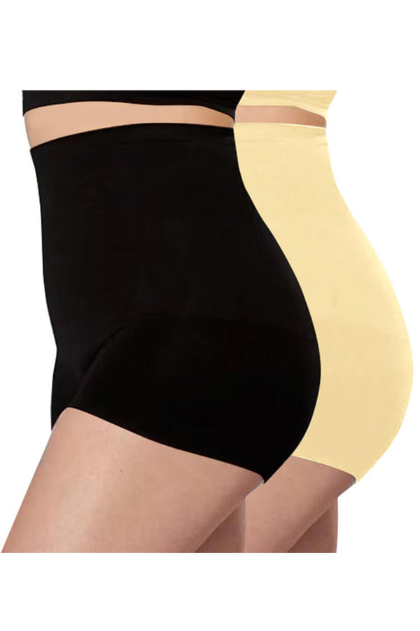 Tummy Control Shapewear Shorts for Women High Waist Seamless Boyshorts 2 Pack