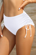 Ruched High Waisted Bikini Bottom