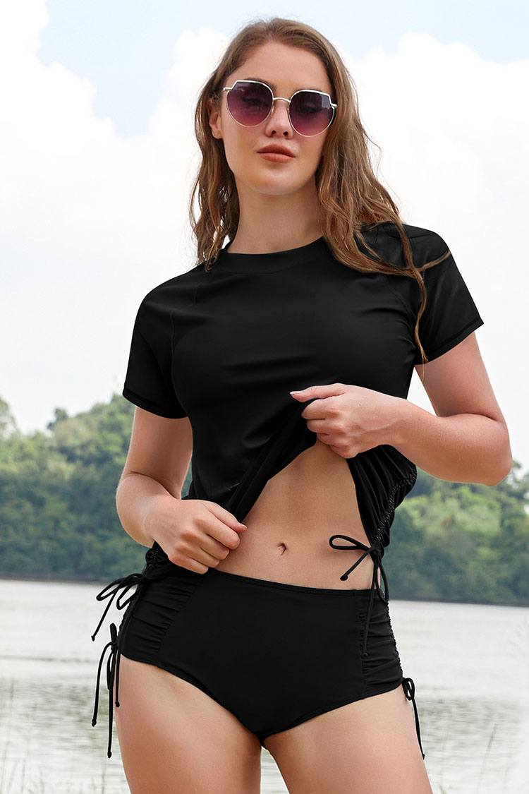 Short-Sleeve sports Swim Top