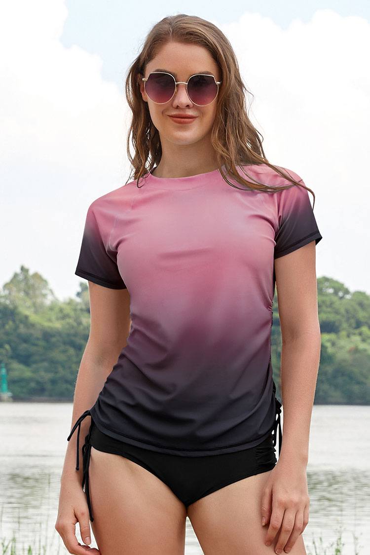 Short-Sleeve sports Swim Top