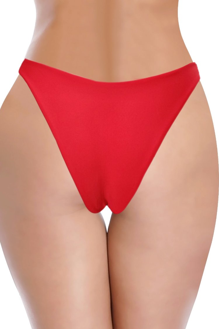 U Cut Bikini Bottom High Cut Leg Brazilian Swim Bottom