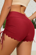 High Waisted Swim Shorts Side Tie Swimsuit Bottoms Board Shorts