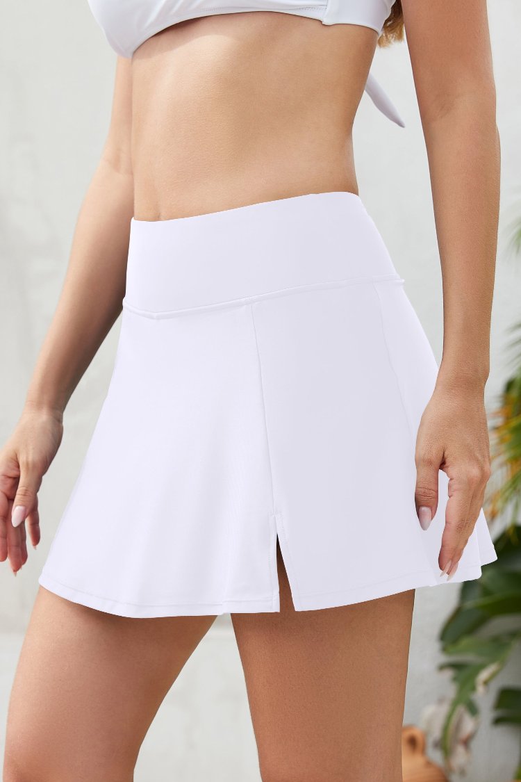 Skirted with Shorts Ruffled Swimsuit Bottom