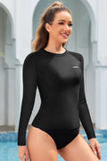 Long Sleeve Rash Guard Tops Sun Protection Beach Swim Shirts