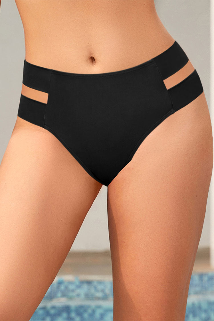 Women High Waisted Hollow Out Bikini Bottom