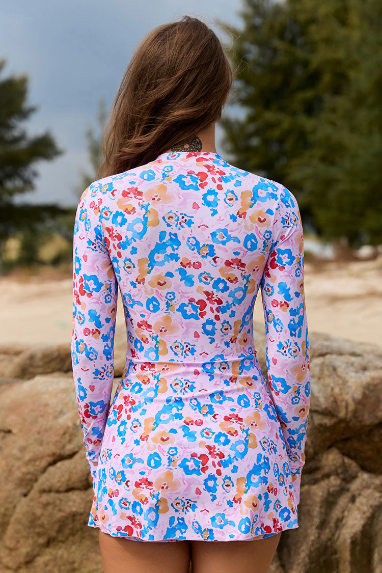 Women's Long Sleeve Zip Sun Protection Swimsuits