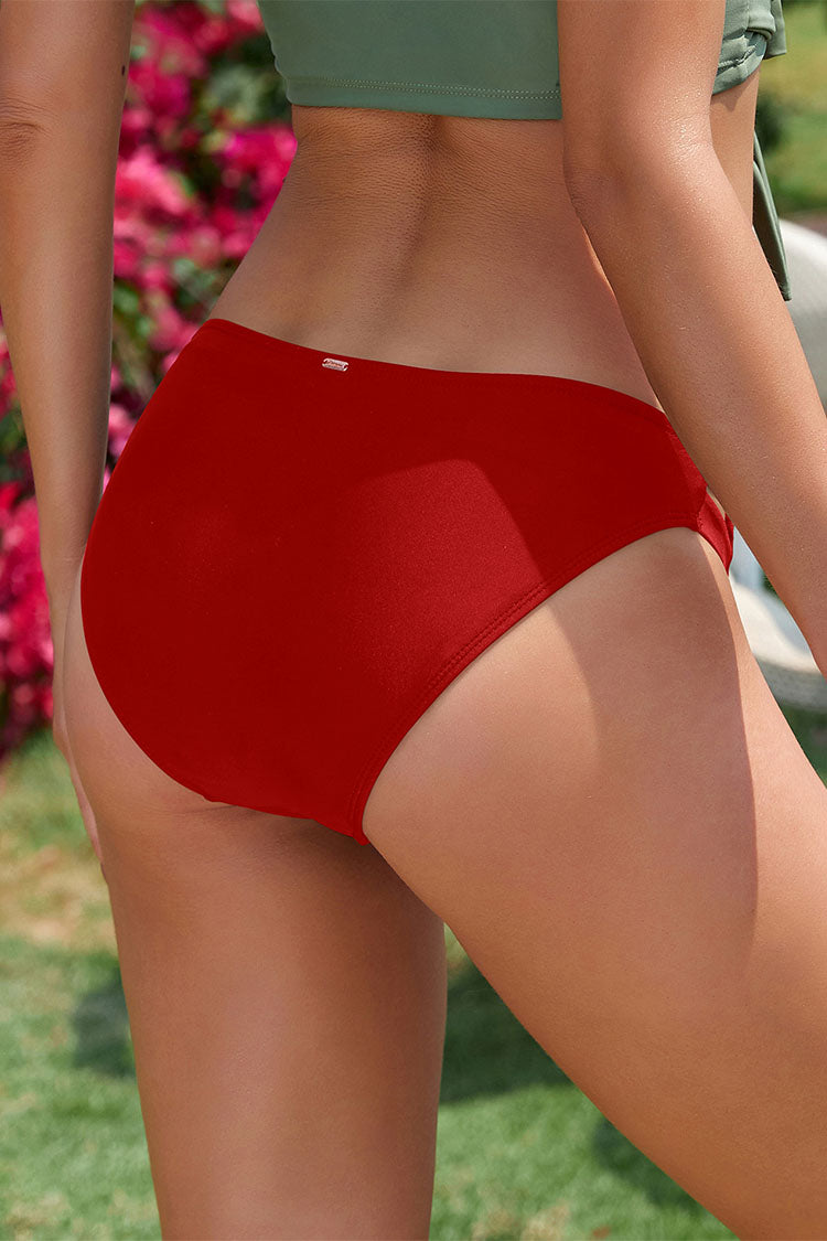 Women's Strappy Low Waisted Cheeky Bikini Bottom