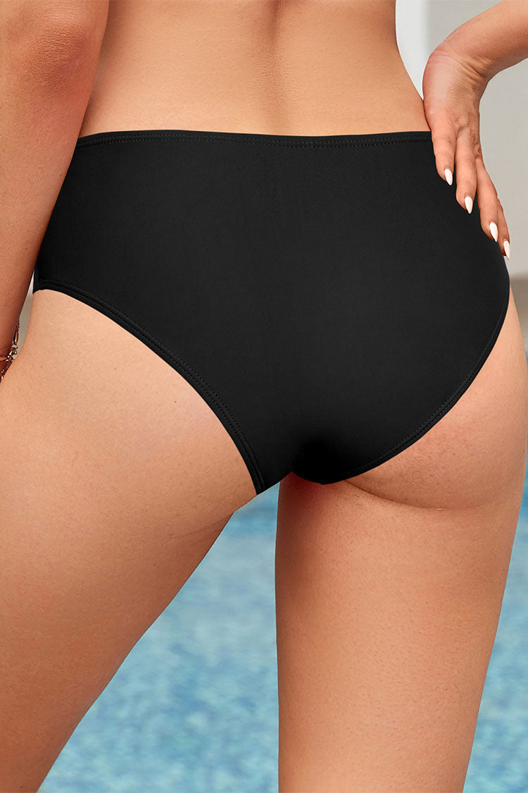 Women High Waisted Hollow Out Bikini Bottom