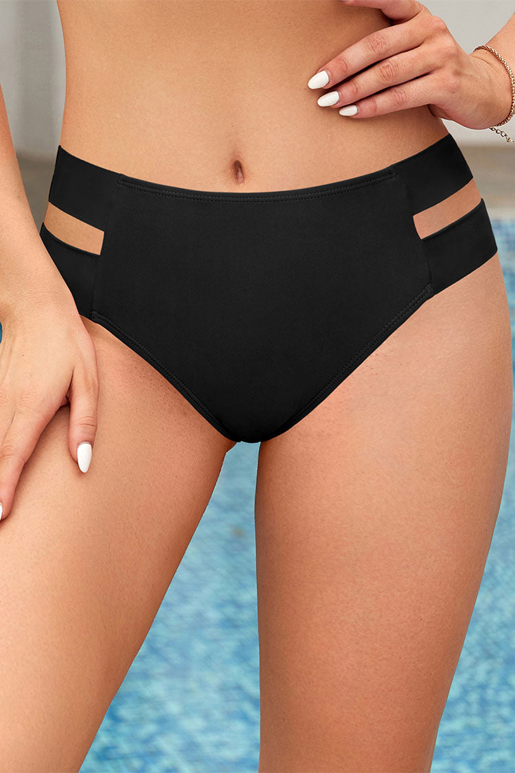 Women High Waisted Hollow Out Bikini Bottom