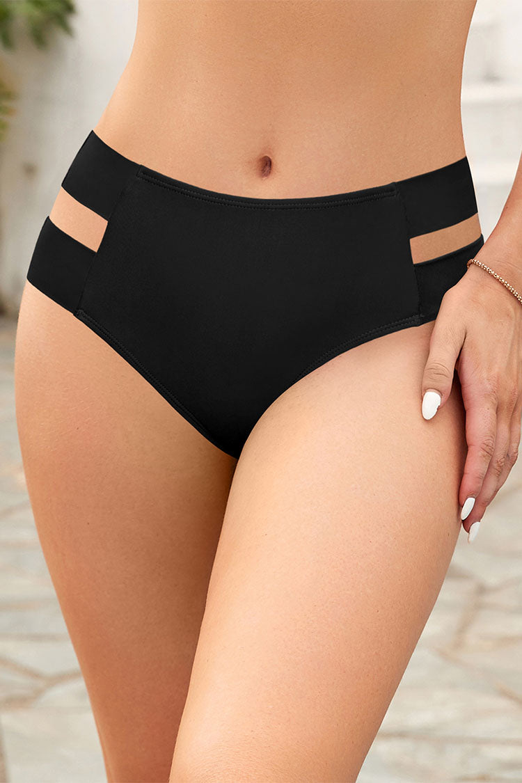 Women High Waisted Hollow Out Bikini Bottom