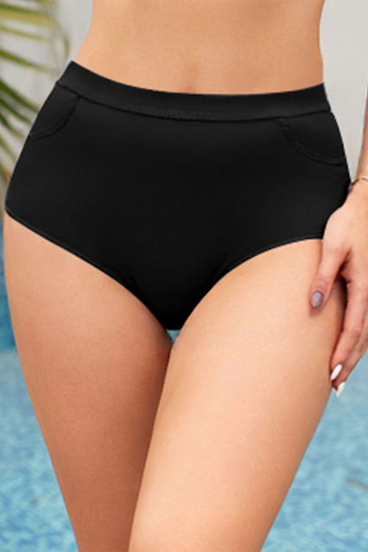 Women's Tummy Control Retro Bikini Bottoms