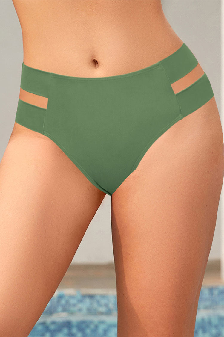 Women High Waisted Hollow Out Bikini Bottom