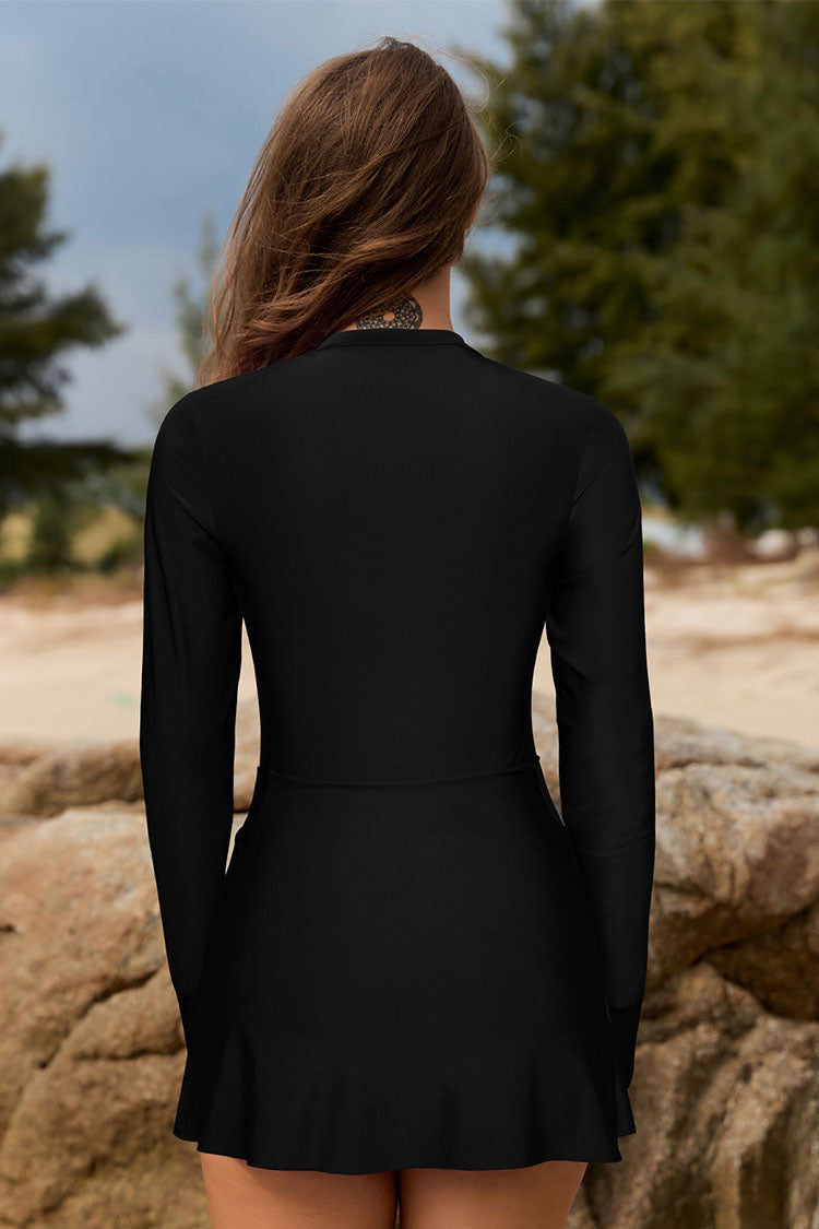 Women's Long Sleeve Zip Sun Protection Swimsuits