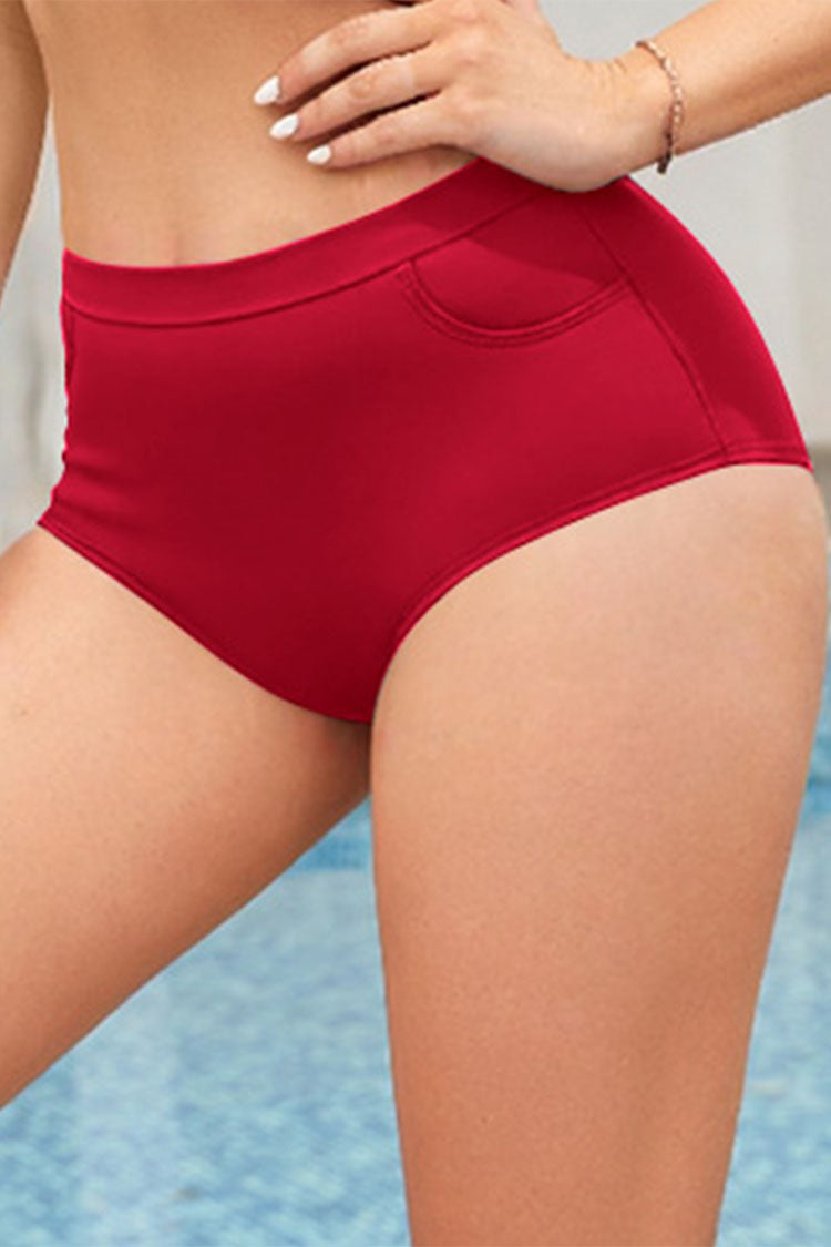Women's Tummy Control Retro Bikini Bottoms