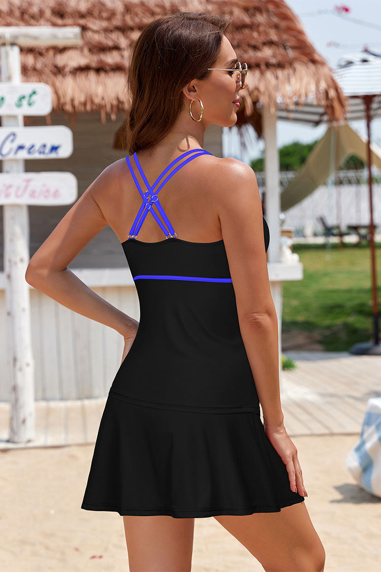 Womens Two Piece Tummy Control Tankini Set