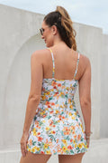 One Piece Swimdress Slimming V Neck Padded Swimsuit