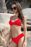 Classic V Neck Triangle Low Waist Bikini