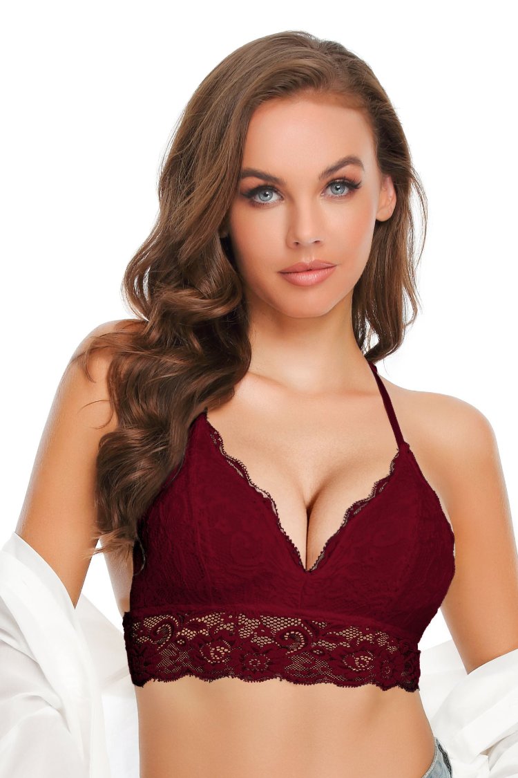 Deep V Bralette Front Closure Bra