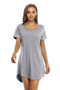 Women Short Sleeve Nightdress Pajamas Set