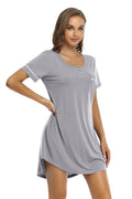 Women Short Sleeve Nightdress Pajamas Set