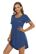 Women Short Sleeve Nightdress Pajamas Set