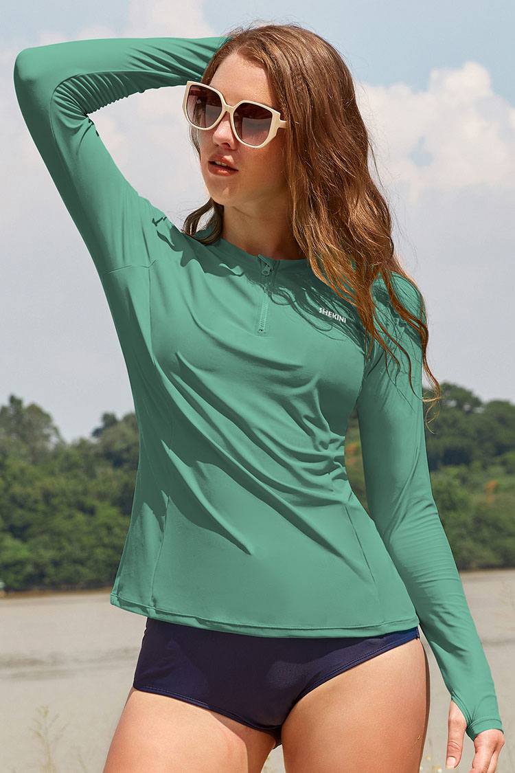 Shekini Long-Sleeve Sports Swim Top