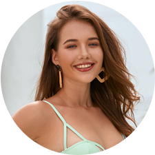 Crossover Ruched Swimming Skirt Printing Swimdress