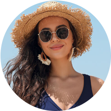 Twist Front Mesh Printing Swimdress