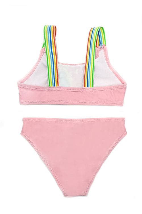 Toddler Baby Girls Swimsuits Rainbow Sport Bikini Set