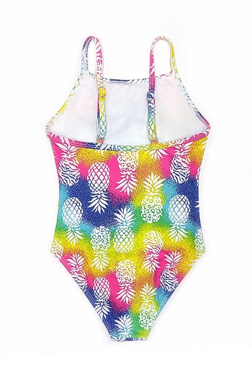 SHEKINI Floral Print Ruffle Kids Girl Swimsuits
