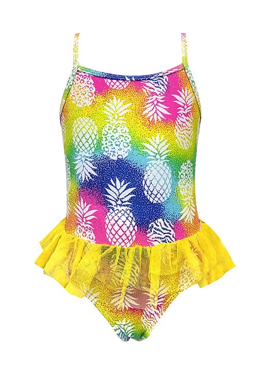 Toddler Print Ruffle Grils One Piece Swimsuits