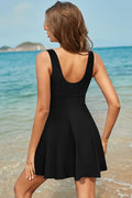 Drawstring Front Hollow Out Swim Dresses | Shekini