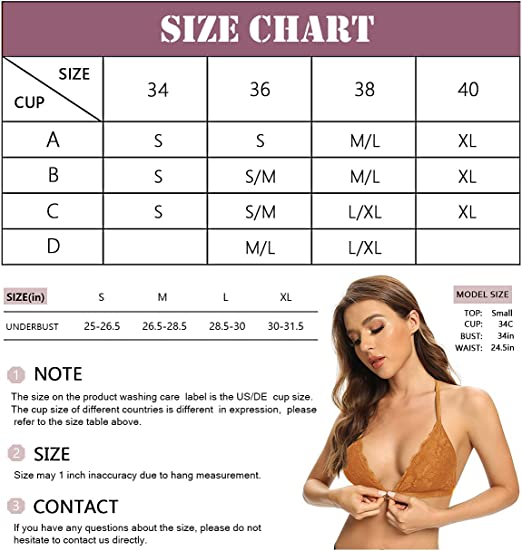 SHEKINI Women's Embroidered Triangle Bra Front Closure Plunge Wireless  Lightly Lined Lace Bralette Top, Burgundy, Small : : Clothing,  Shoes & Accessories