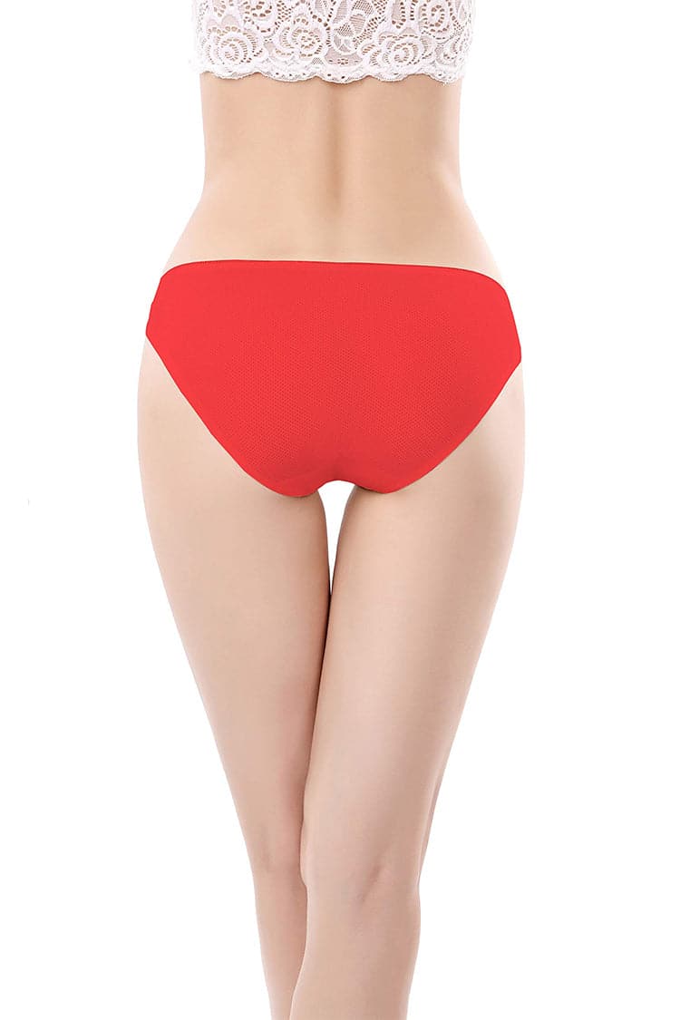 SHEKINI Seamless Soft Low Rise Brief Hipster Panties 4 Pack