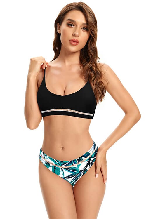 Cutout Floral Print Low Waist Sexy Bikini | SHEKINI