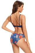 Cutout Floral Print Low Waist Sexy Bikini | SHEKINI