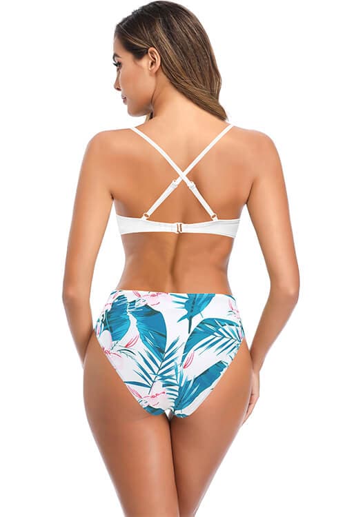 Bathing Suit For Women Deep V-Wired Three Piece Swimsuit