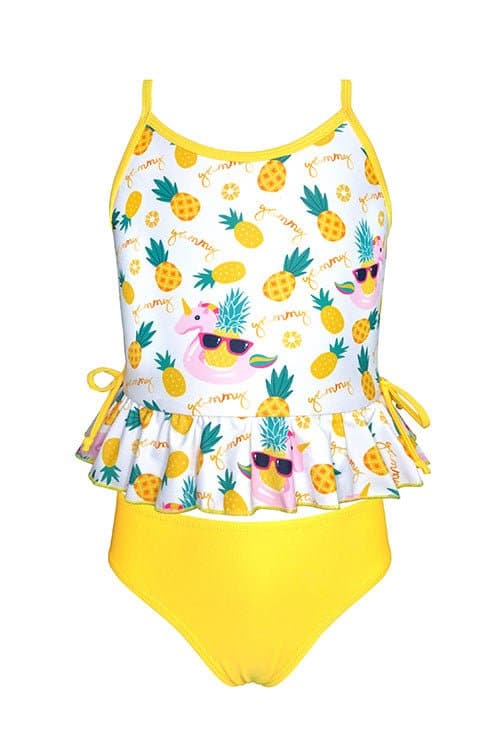 SHEKINI Baby Girl's Ruffle Bathing Suit Kids Floral Printing Two Piece Swimsuits